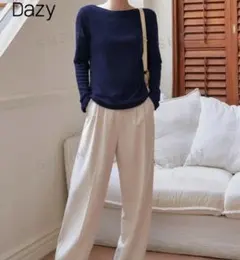 Dazy SHEIN ボートネック 長袖ニット Lサイズ