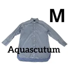 Aquascutum LONDON ドレスシャツ ライトブルー M 日本製のサムネイル