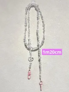 クリスタルビーズ携帯ストラップ　スマホストラップ　ショルダーストラップ