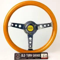 モトリタ マーク3 ウッドステアリング 33φ 13インチ 小径 ミニ用ボス付
