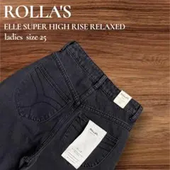 【新品】ROLLA'S ELLE スーパーハイライズ リラックス デニム 25のサムネイル