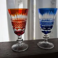 カットクリスタルグラス 2個セット