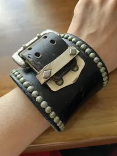 WOLF'S HEAD ウルフズヘッド スタッズ レザー ブレスレット 正規品