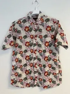 AMERICANRAGCIEフラミンゴ ハイビスカス柄 アロハシャツのサムネイル