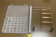 金属製アクセサリーケース ハート型 ピアスセット