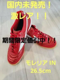 【限定！激レア！】ミズノ モレリア SALA ELITE IN 26.5 赤