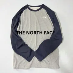 【極美品】The North Face 長袖カットソー XLグレー/ネイビー
