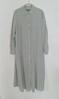 UNTITLED　麻100%　長袖　ロングシャツ　シャツワンピース　アンタイトル