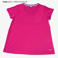 PUMA レディース Tシャツ ピンクLサイズ ポケット付き