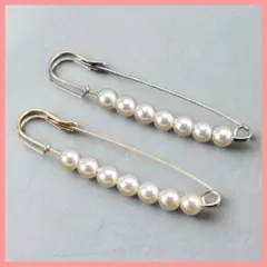 パール　ピン　ブローチ　２本セット　アクセサリー　未使用