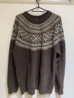 美品　BEAMS HEART ノルディック柄セーター Lサイズ
