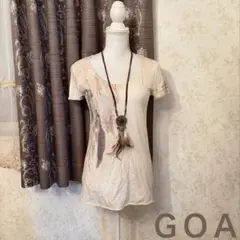 goa 希少 亜熱帯 フェザープリント Tシャツ ムラ染め y2kのサムネイル