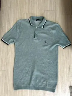 【希少カラー】Fred Perry エメラルド・ミントグリーン ニットポロシャツ