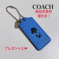 【新品箱付き！】COACHコーチ★バッグチャーム★キーホルダー★スヌーピー ★青