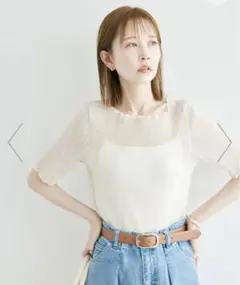 【試着のみ美品】ロペピクニック シースルートップス