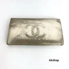 値下げ交渉可】CHANEL 長財布 ゴールド マトラッセ - メルカリ