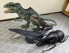 マテル ジュラシックワールド ギガノト ティラノ モサ 恐竜 巨大カブトムシ