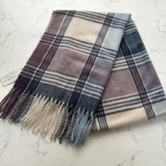 【新品】マフラー　フリンジ　チェック　ストール