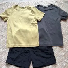 H&M Tシャツ2枚 UNIQLO ショートパンツ 120cmセット