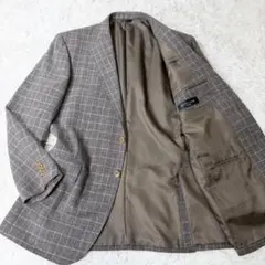 DURBAM ダーバン　ウール　シルク　テーラードジャケット　ゆったり　チェック