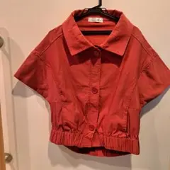 Kawai Okada赤 ショートスリーブ カジュアルジャケット