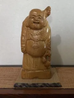 柘植 木彫 大黒天 彩色 縁起物 37 - メルカリ
