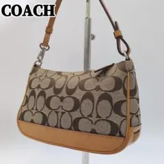 極美品 COACH コーチ ワンショルダー アクセサリーポーチ シグネチャー