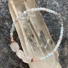 アクアマリン　ローズクォーツ　インカローズ　パワーストーン　天然石