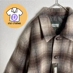 希少　タグ付　UNIQLO オールドユニクロ チェック柄 ウールジャケット　古着