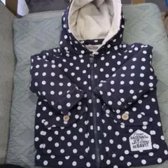 ニコフラート　nico hrat 水玉　裏フリース　パーカー　アウター　90