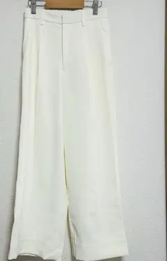 美品 fifth フィフス ワイドパンツ アイボリー 白 S レディース