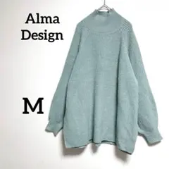 【Alma Design】アルマデザイン　ハイネックニット　厚手　ボリューム袖