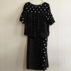 美品✨レリアン 定価約8万 日本製 ドット柄 ペプラム＆ワイドパンツ 9