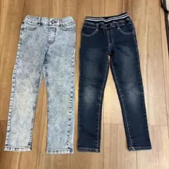 GU デニム風& Navy デニム風パンツ２本セット　サイズ１２０