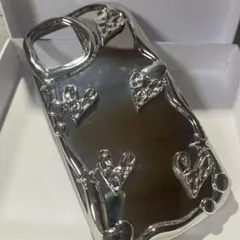 【12promax】iPhone用ミラー仕上げハートケース