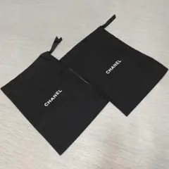 CHANEL ブラック 巾着袋　 保存袋　小2点セット
