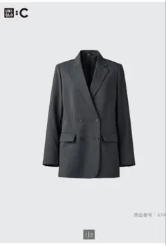 新品タグ付き ユニクロC 感動ダブルジャケット リラックスフィット