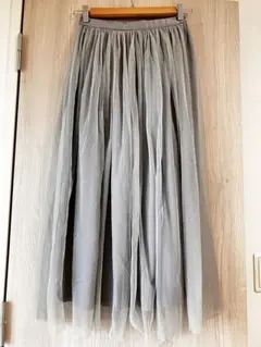 レディース　フレアスカート　グレー　Mサイズ