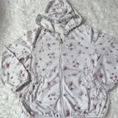 【匿名配送】　エニィファム　フルジップパーカー　花柄　薄い紫色