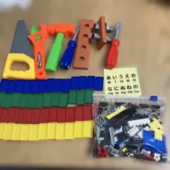 知育玩具 大工さんセット ドミノ ブロックのサムネイル