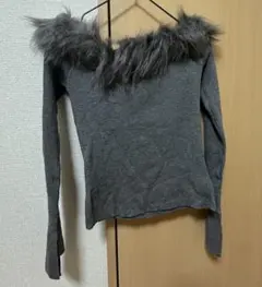 GRL オフショルニット　グレー