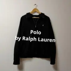 ポロ ラルフローレン スイングトップ ブルゾン ブラック 刺繍ロゴ Lサイズ