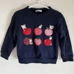 familiar リンゴ刺繍 トレーナー 100cm