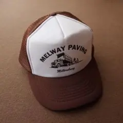 90's ビンテージ メッシュキャップ トラッカー スナップバック 茶 企業