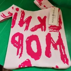 HUNDRED RED エコバッグ ピンク/ホワイト