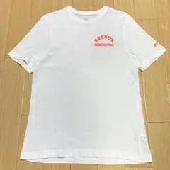 Reebok リーボック ウエイトリフティング Tシャツ L 白 筋トレ 古着