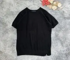 Lands’ End 厚手100%綿 洗える ニット 黒