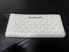 MICHAEL KORS ロゴパターン 長財布 ベージュ
