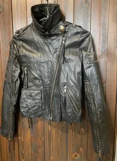 Xfrm leopard coated fur jacket 黒豹 V系 y2k - メルカリ