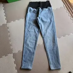 新品　未使用マタニティデニムパンツ M~L ライトブルー